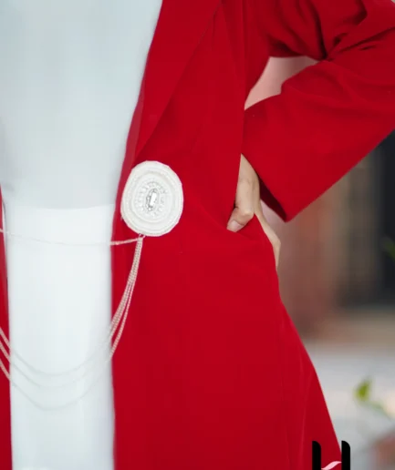 Red velvet coat set