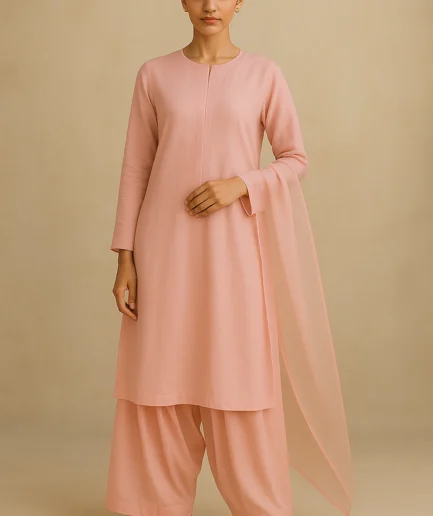 Pink Rose – Farshi Shalwar Kameez by Hannah Syed