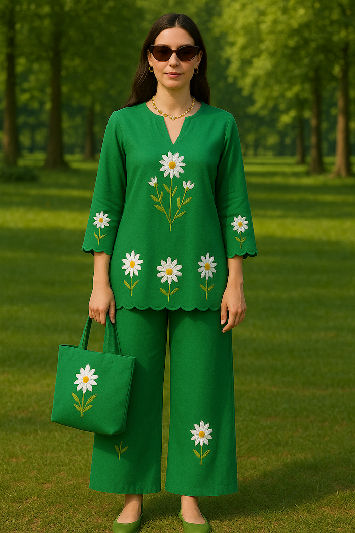 Deep Green Co-Ord Set by Hannah Syed Deep Green Co-Ord Set by Hannah Syed