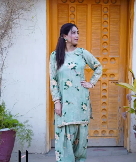Printed Farshi Shalwar Kameez – (2pc)
