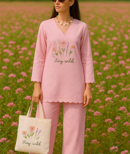Spanish Pink Co-Ord Set – Soft & Stylish