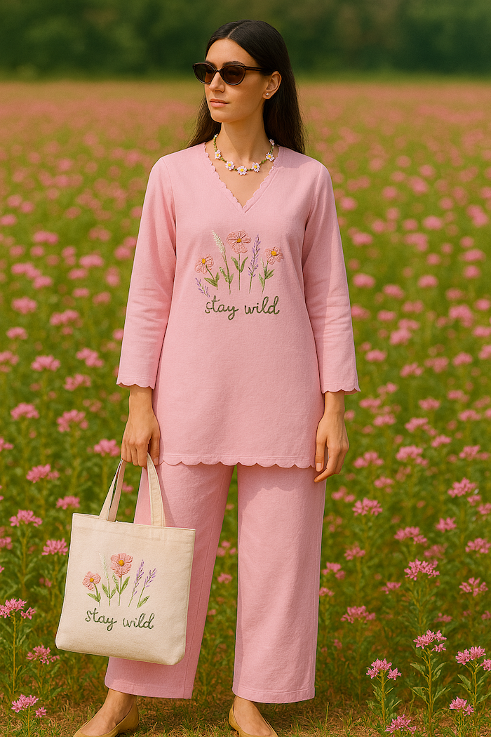 Spanish Pink Co-Ord Set – Soft & Stylish Spanish Pink Co-Ord Set – Soft & Stylish